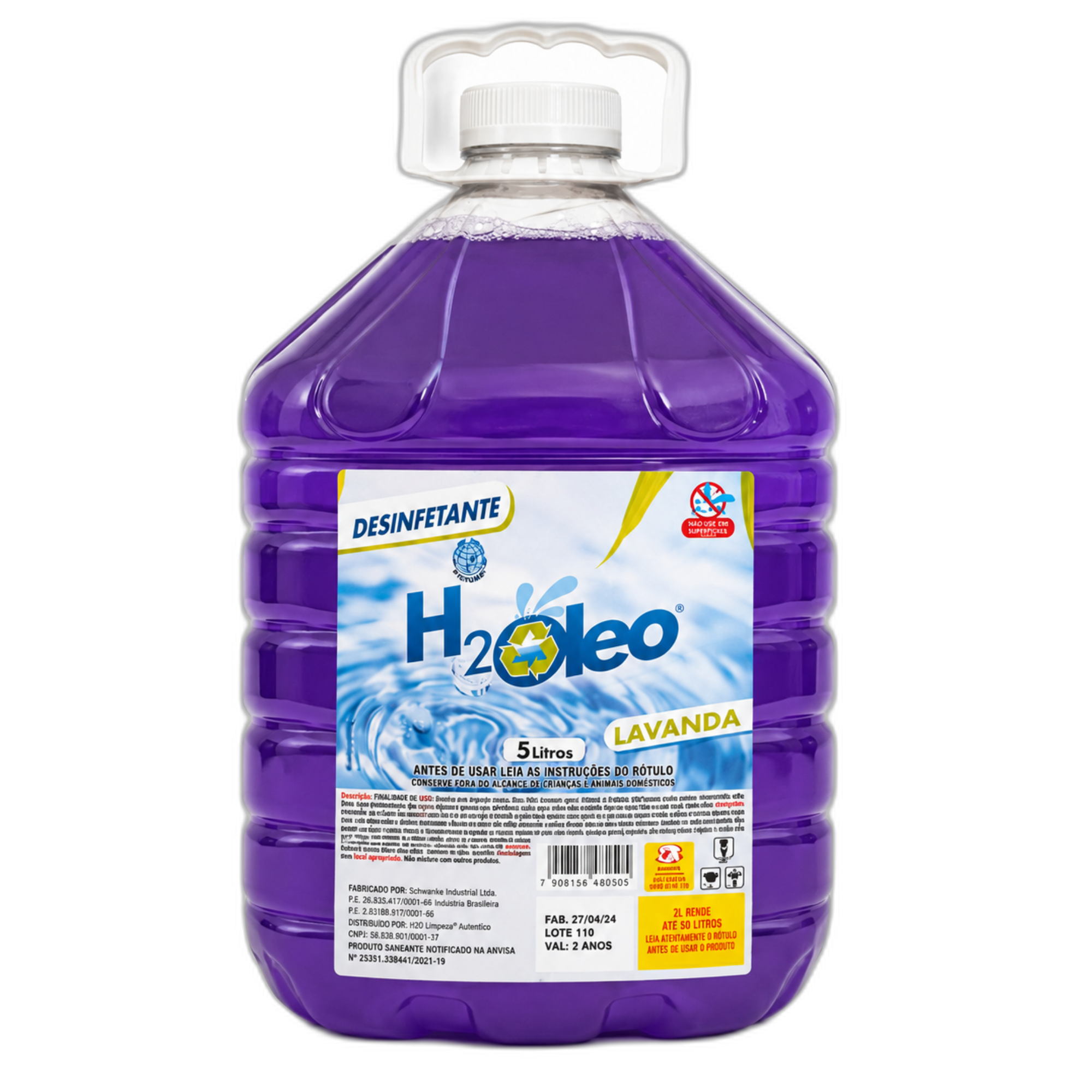 Desinfetante Lavanda 5L H2O PET